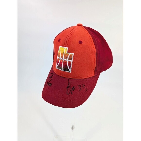 NBA Utah Jazz Hat Red Signed #33 Tyler Cavanaugh #34 Ekpe Udoh Snapback 2018-19 - Picture 2 of 14